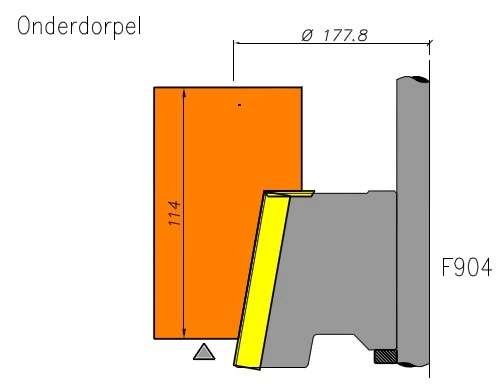 Tekening freeskoppen onderdorpel combinatiemachineset